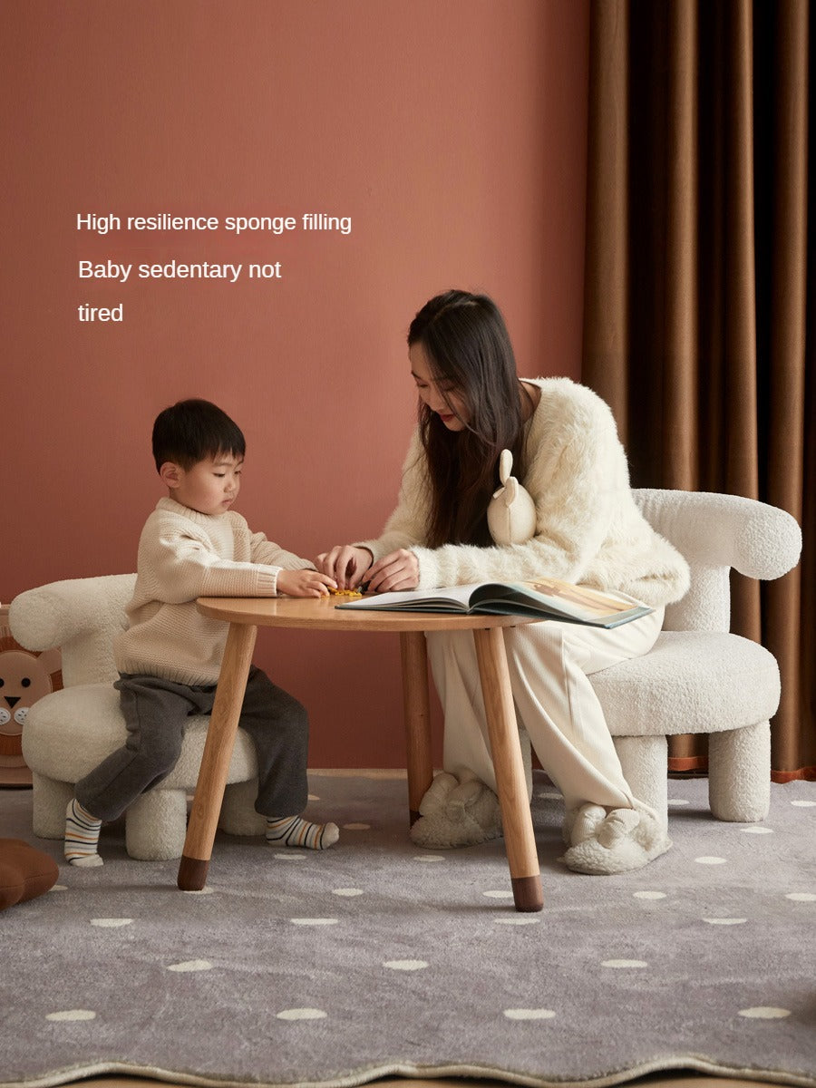 Lamb Velvet Kids Single Chair