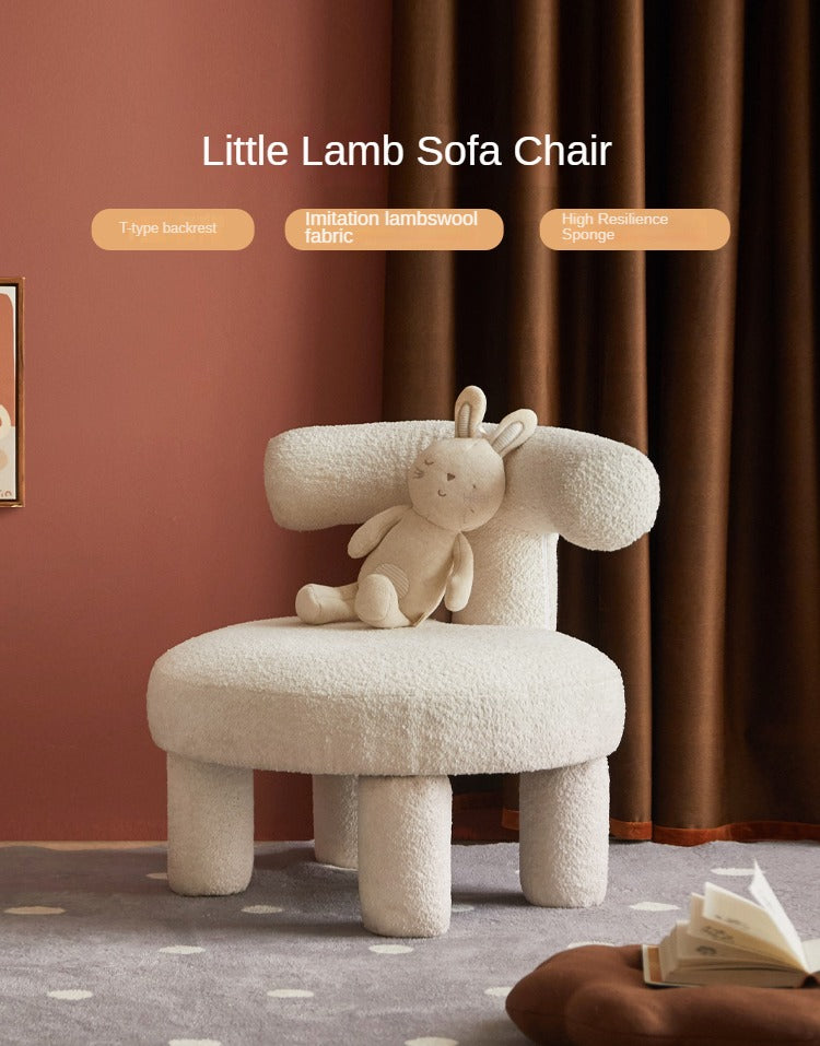 Lamb Velvet Kids Single Chair