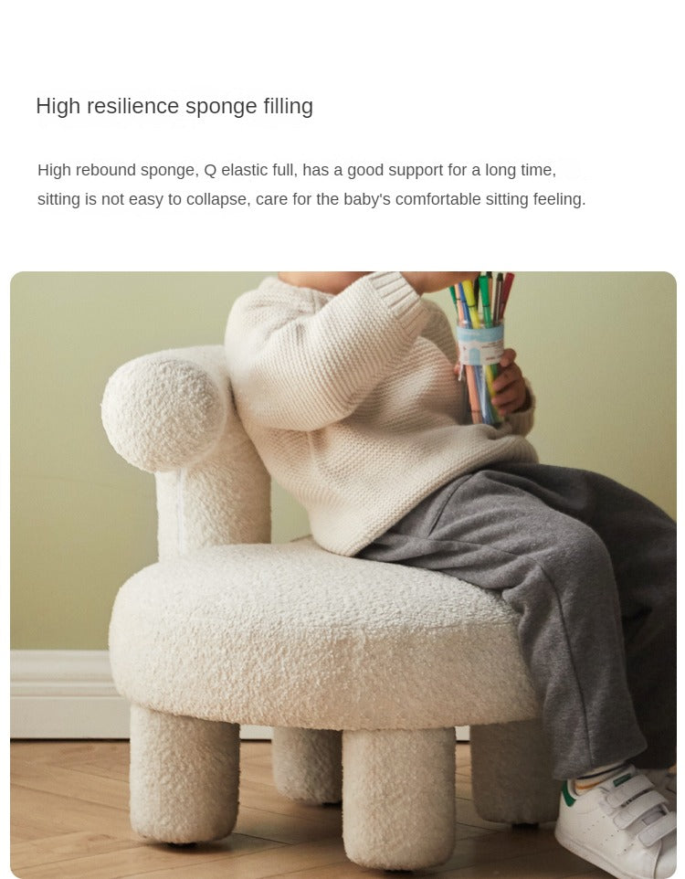 Lamb Velvet Kids Single Chair