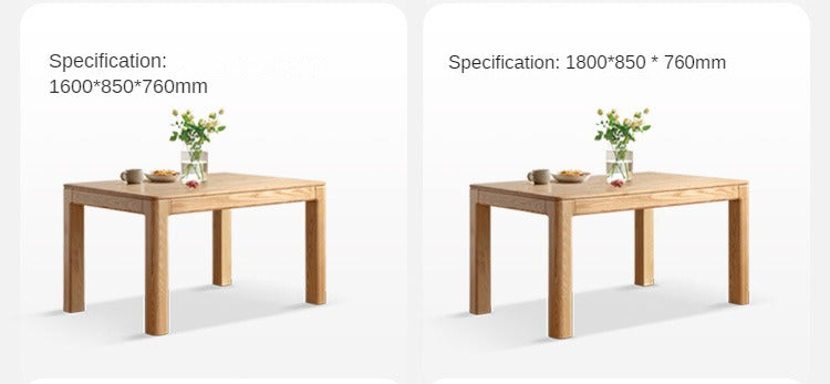 Oak Solid Wood Long Dining Table