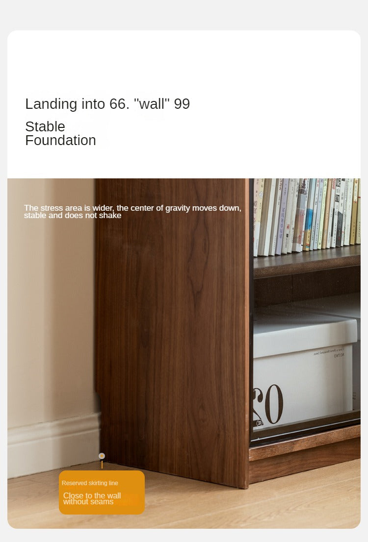 Black Walnut Solid Wood Bookshelf -USA