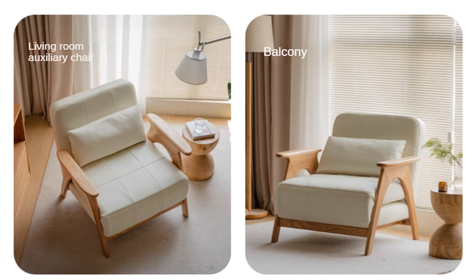 Oak, Beech Solid Wood Folding Dual-Purpose Sofa Chair.