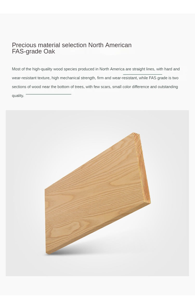 Oak Solid Wood Black Office Desk With Drawer