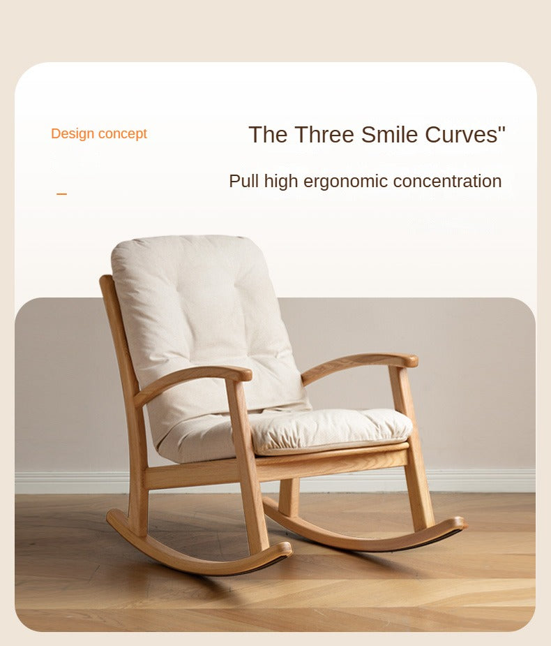 Oak Solid Wood Rocking Chair