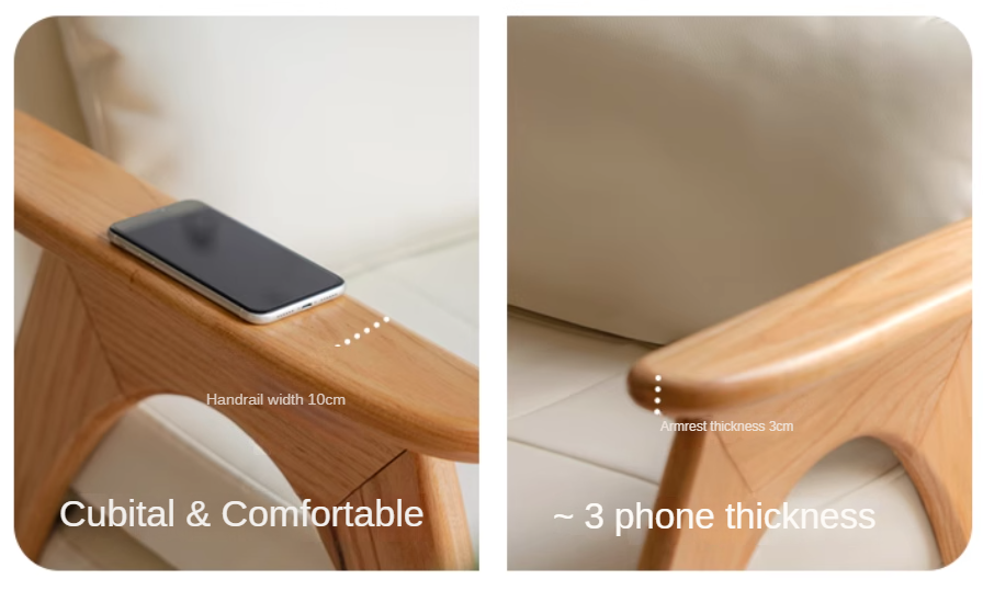 Oak, Beech Solid Wood Folding Dual-Purpose Sofa Chair.