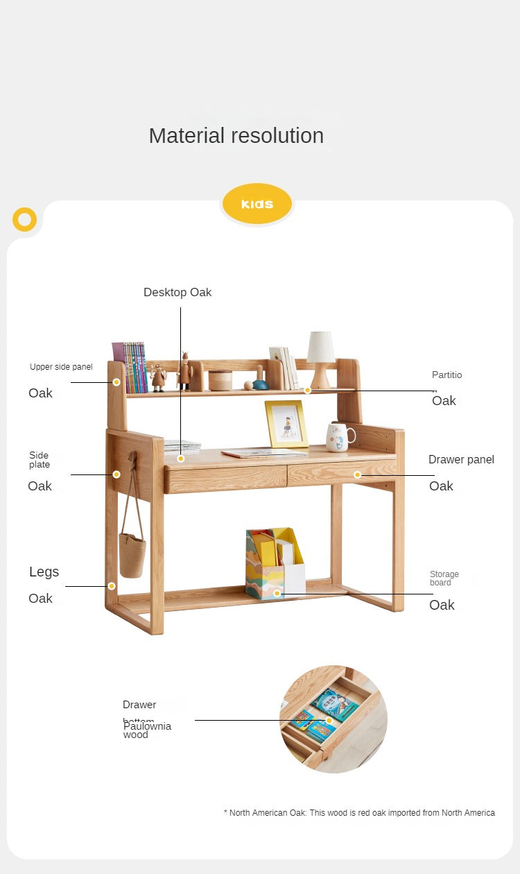 Beech Solid Wood Children's Desk