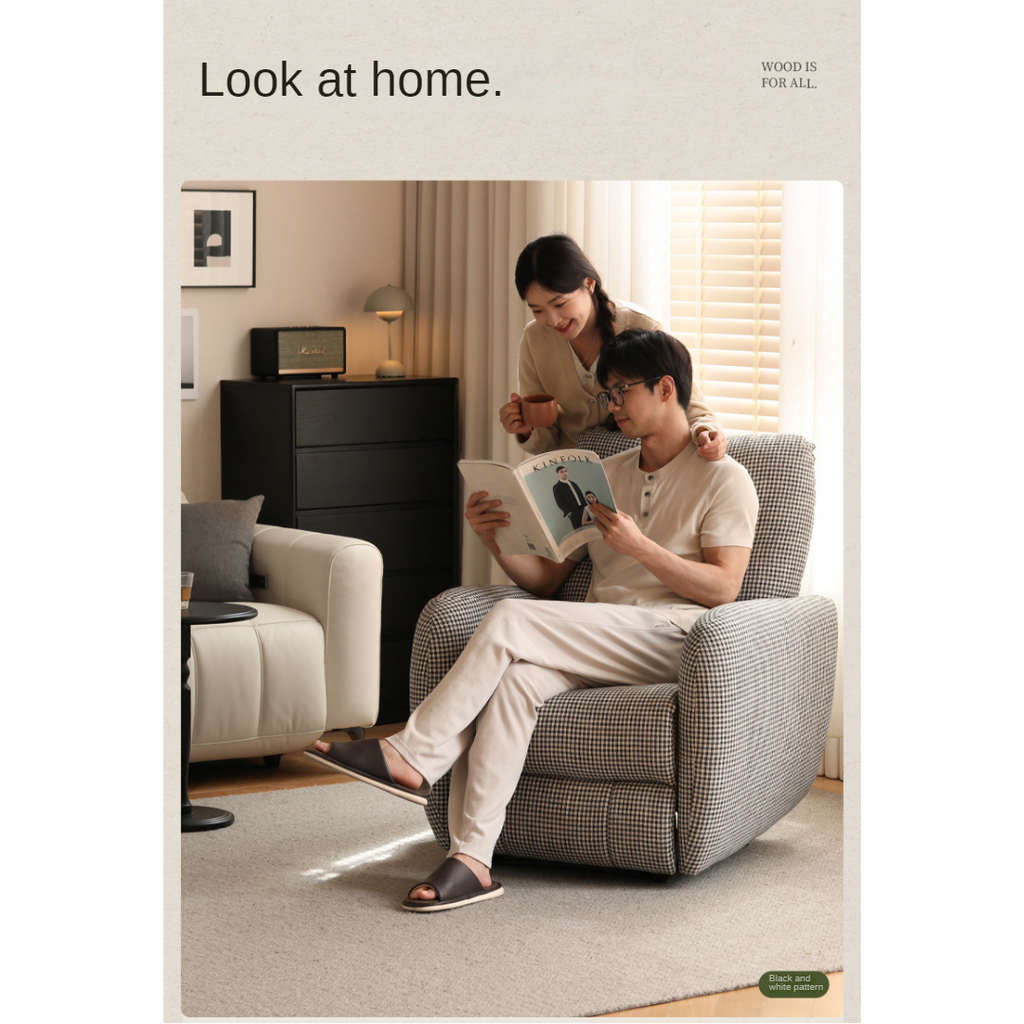 Fabric Modern Retractable Lounge Chair