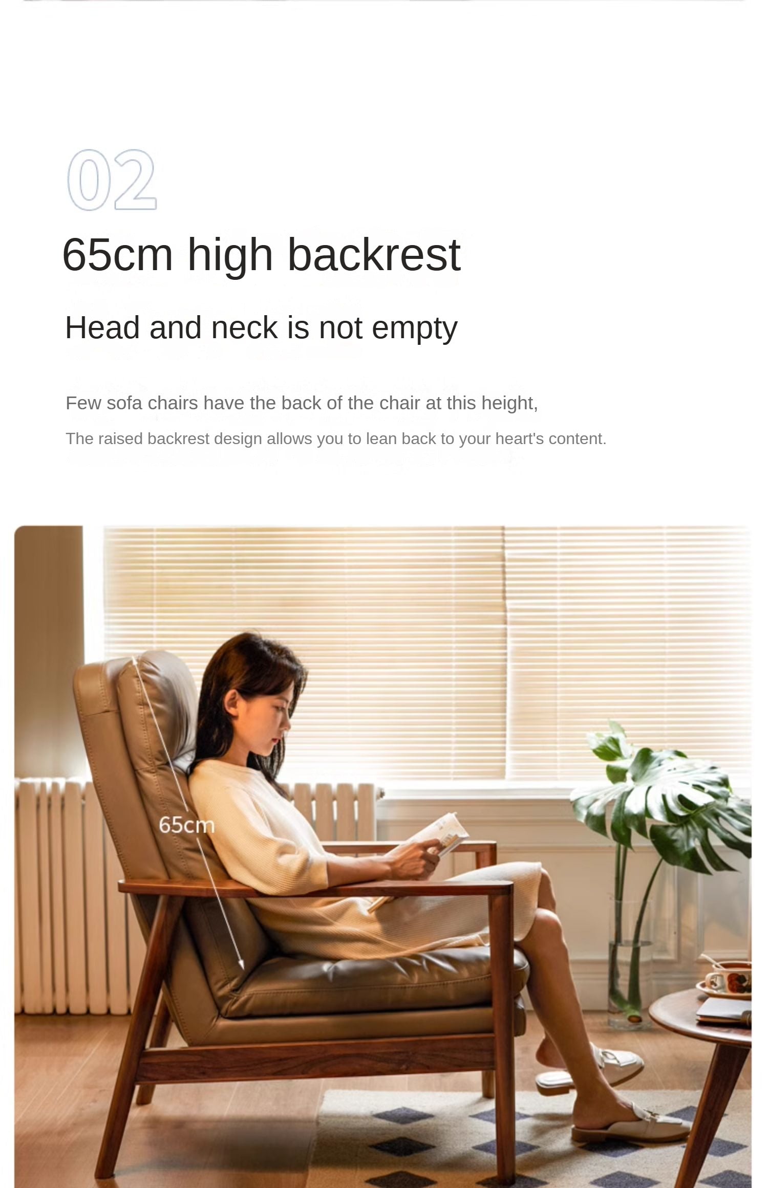 Black Walnut Solid Wood Fabric Sofa Chair