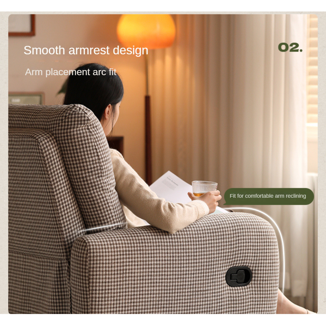 Fabric Modern Retractable Lounge Chair