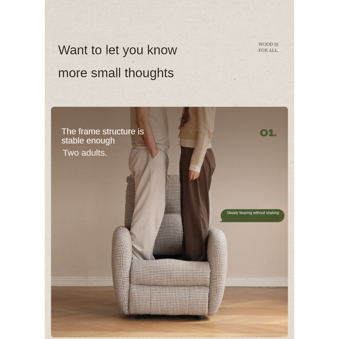 Fabric Modern Retractable Lounge Chair