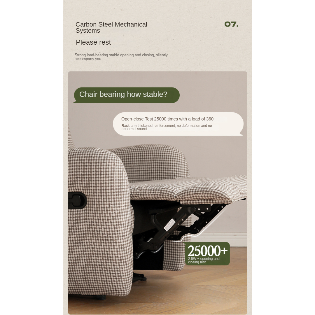 Fabric Modern Retractable Lounge Chair