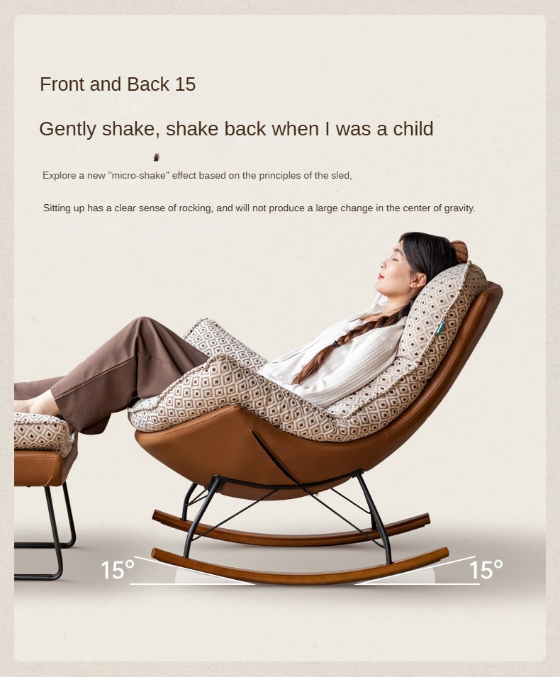 Fabric Rocking Retro Lazy Eggshell Chair