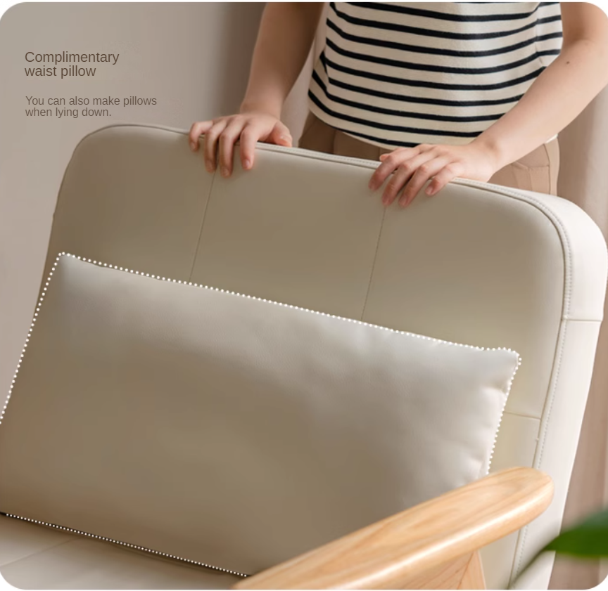 Oak, Beech Solid Wood Folding Dual-Purpose Sofa Chair.