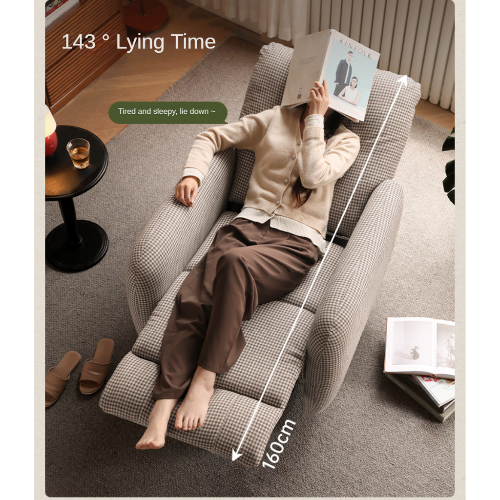 Fabric Modern Retractable Lounge Chair