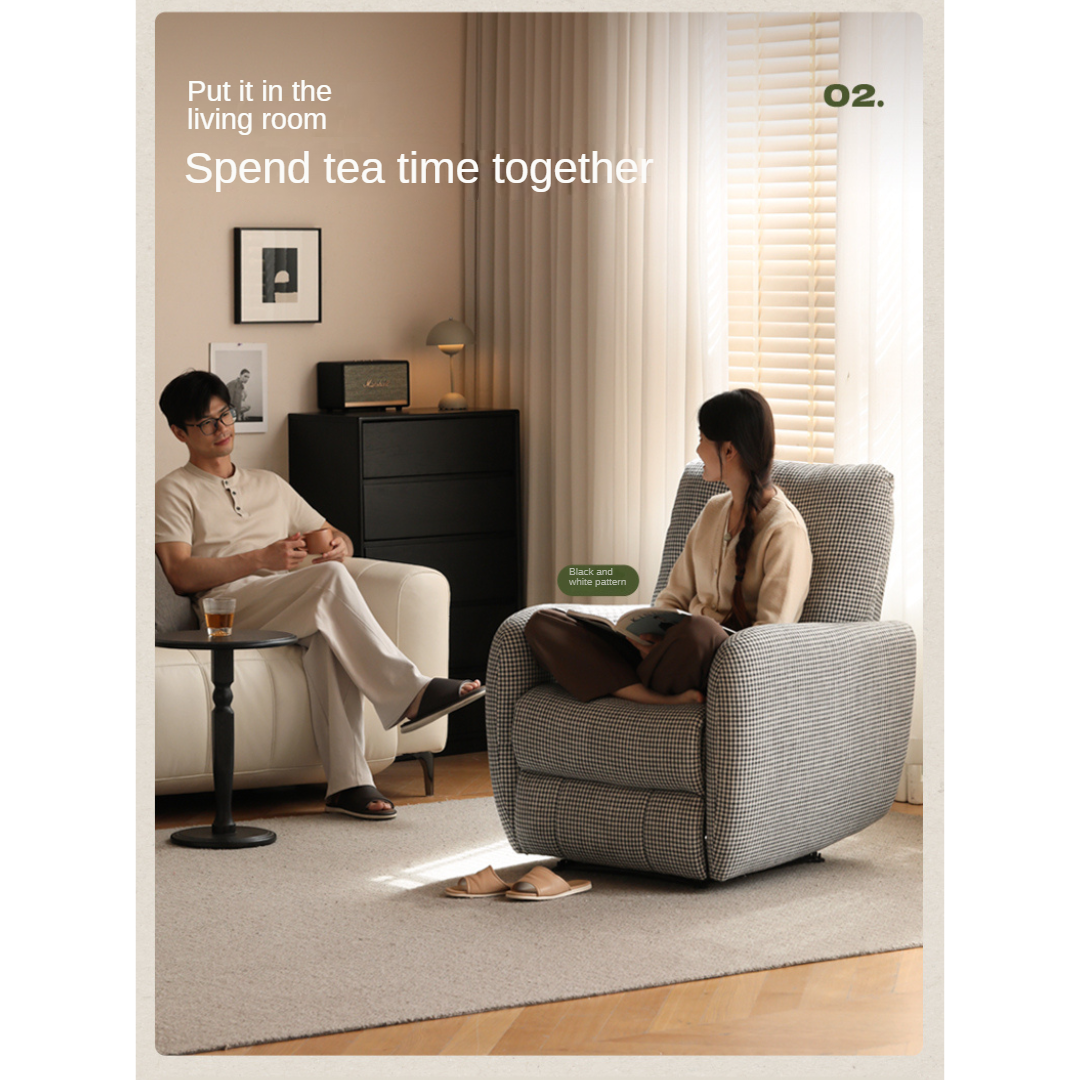 Fabric Modern Retractable Lounge Chair