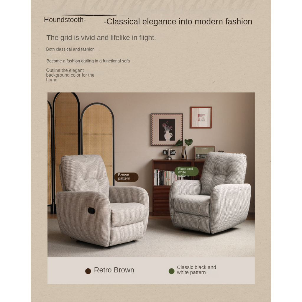 Fabric Modern Retractable Lounge Chair