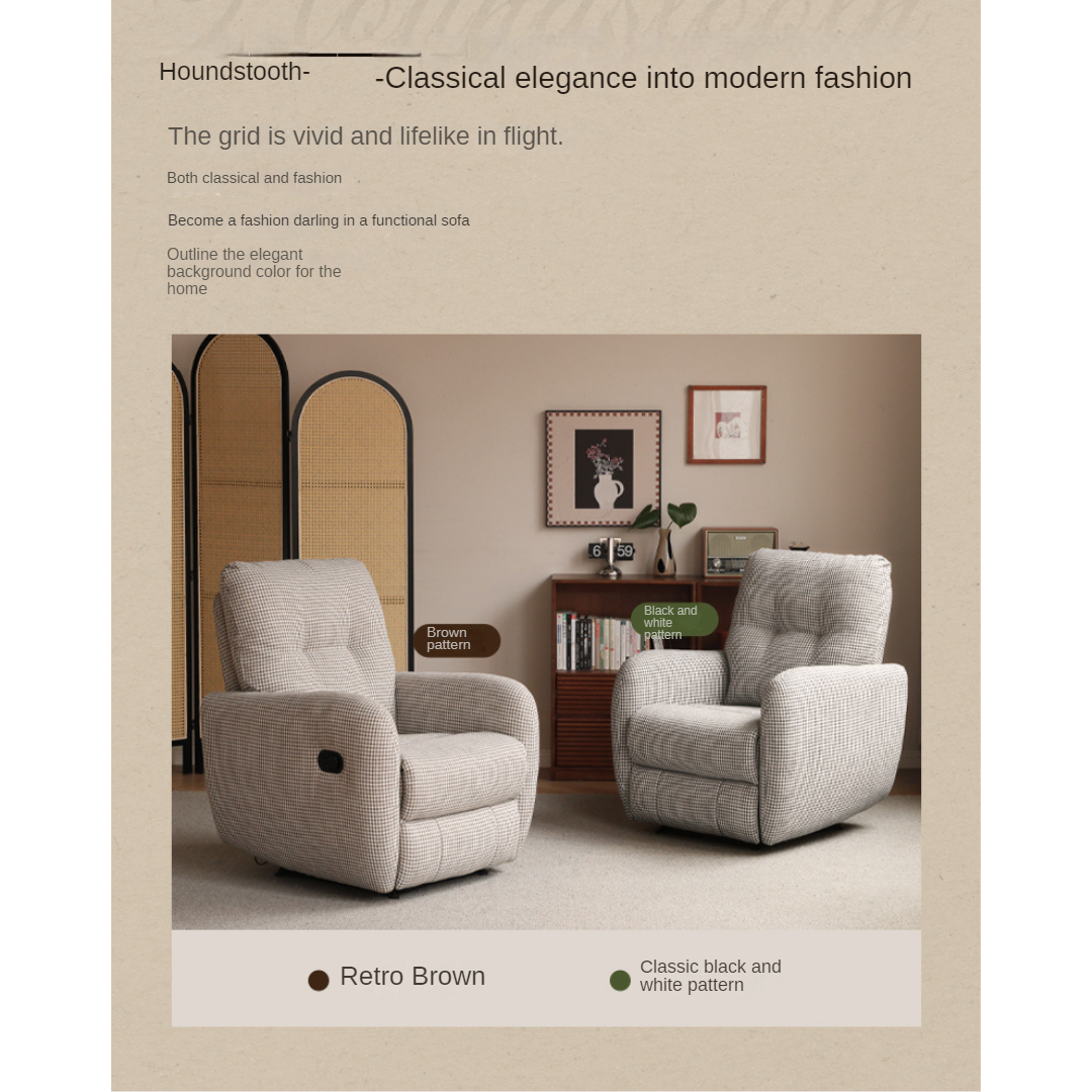 Fabric Modern Retractable Lounge Chair