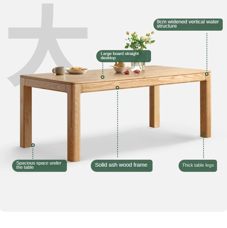 Oak Solid Wood Long Dining Table