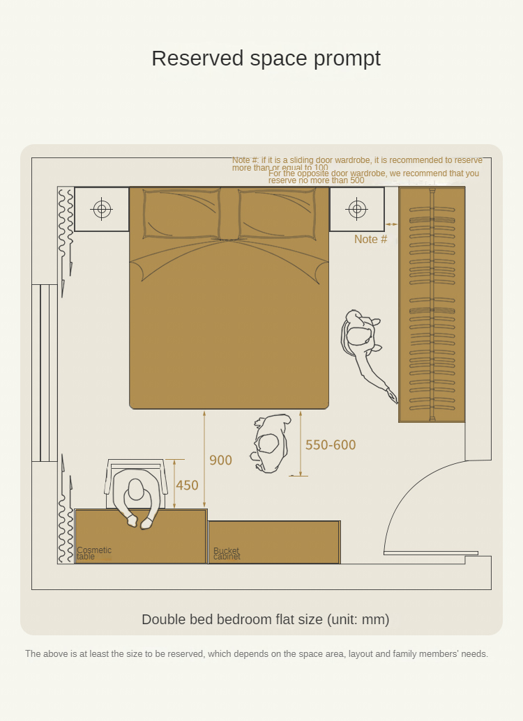 Oak solid wood bed with light and bookshelf