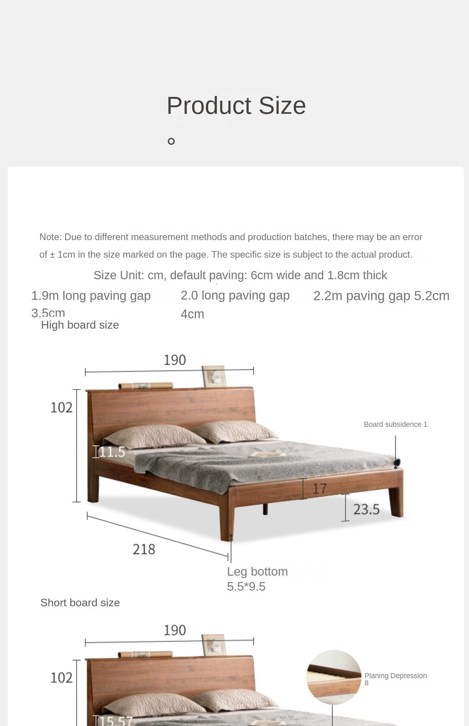 Black Walnut Solid wood bed Nordic modern