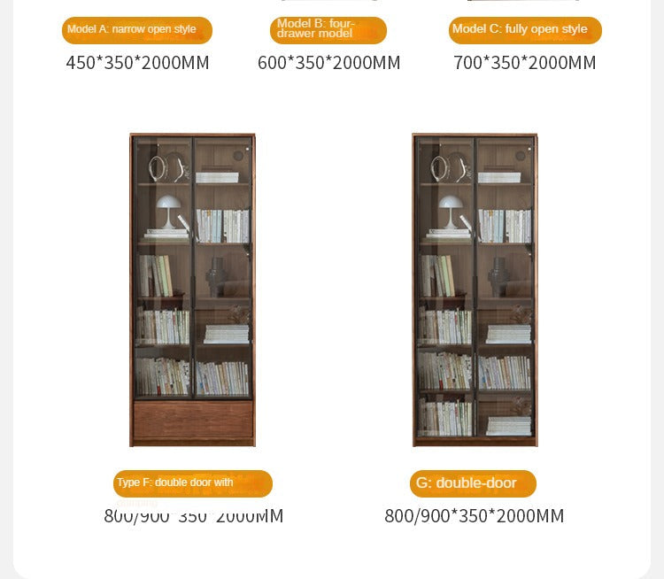 Black Walnut Solid Wood Bookshelf -USA