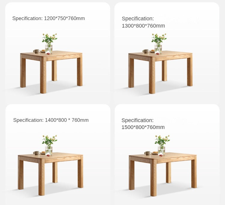 Oak Solid Wood Long Dining Table