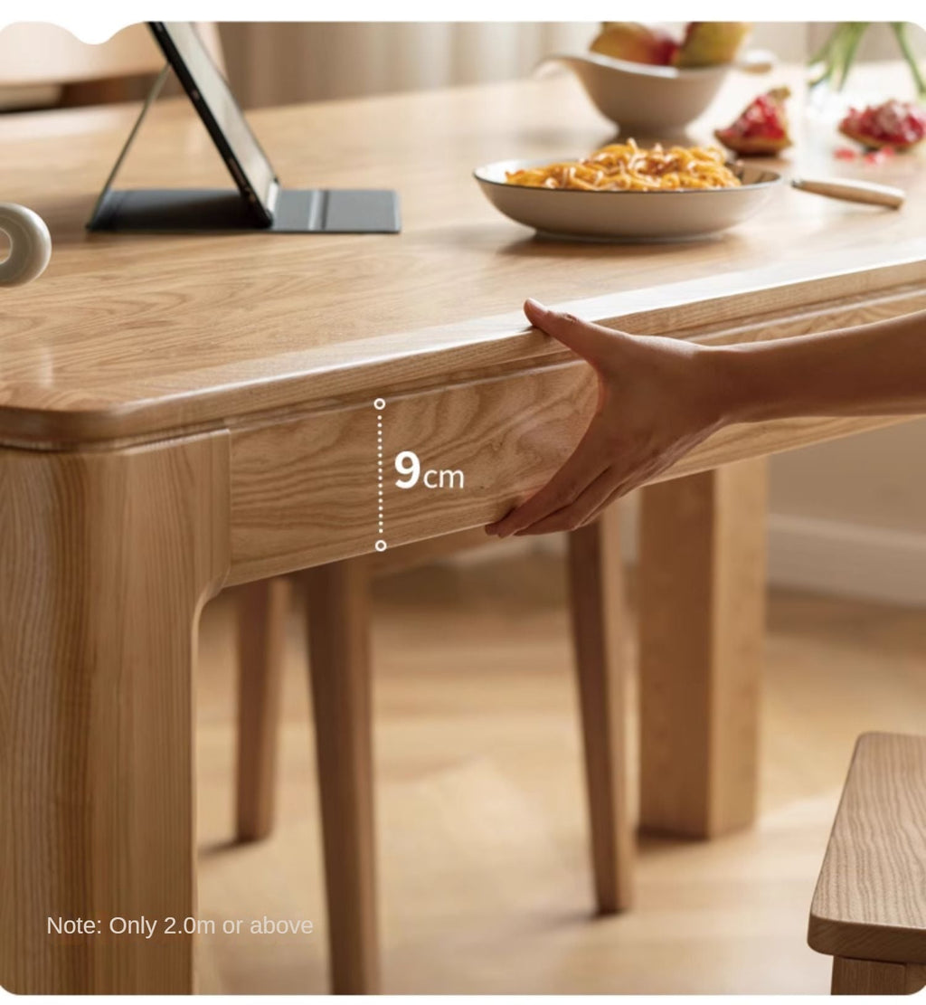 Ash, Oak Solid Wood Long Dining Table