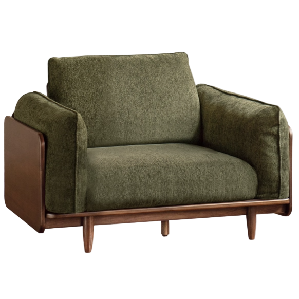 Black Walnut Solid Wood,Solid Sandalwood genuine leather, fabric Sofa