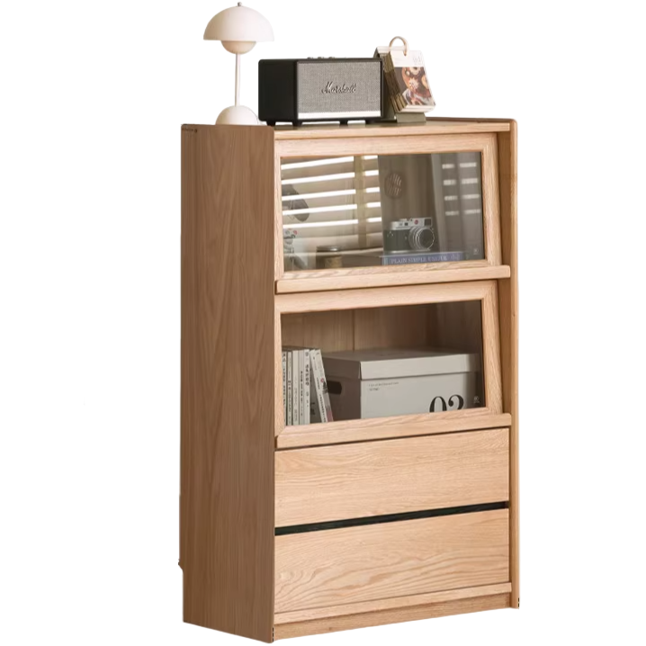 Ash Solid Wood Modern Side Cabinet