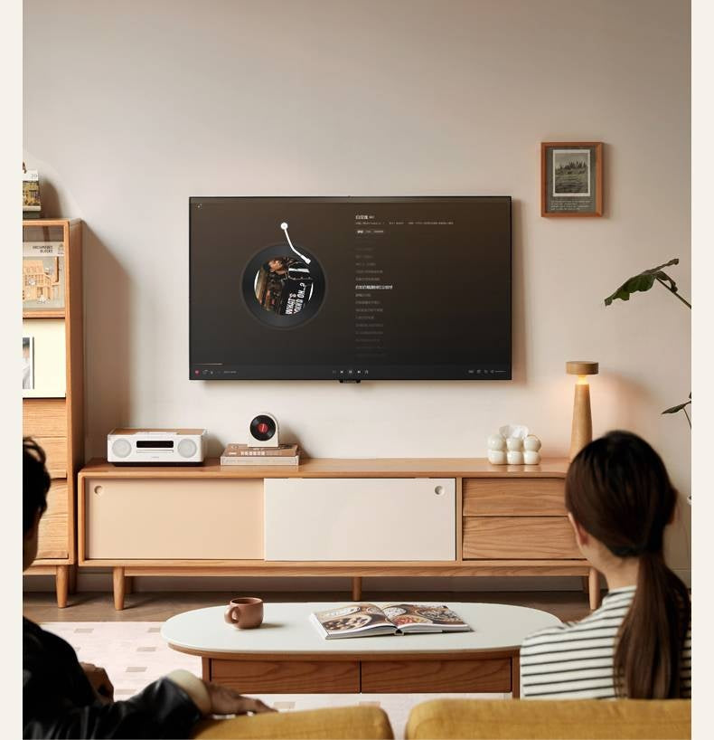 Oak Solid Wood Modern TV Stand.