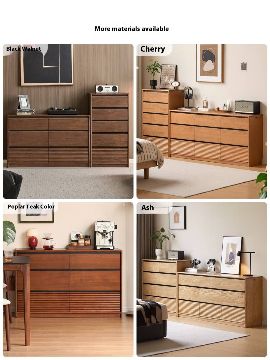 Oak Solid Wood Modern Drawer Cabinet