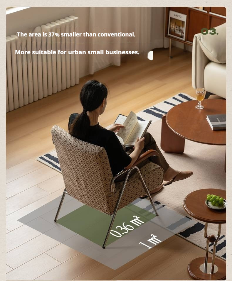 Beech Solid Wood Fabric Sofa Chair