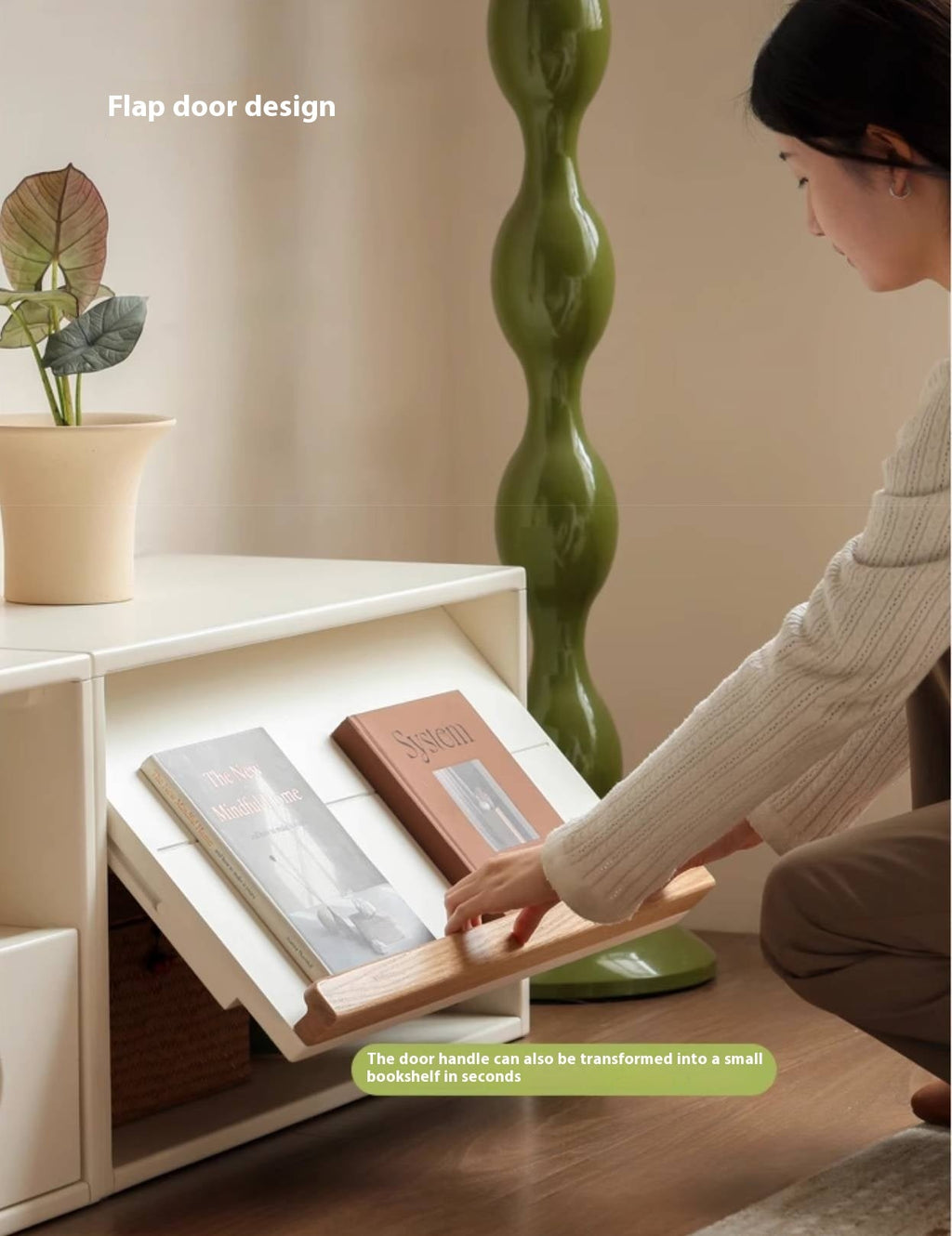 Rubber, Oak Solid wood Module Combination TV Stand.