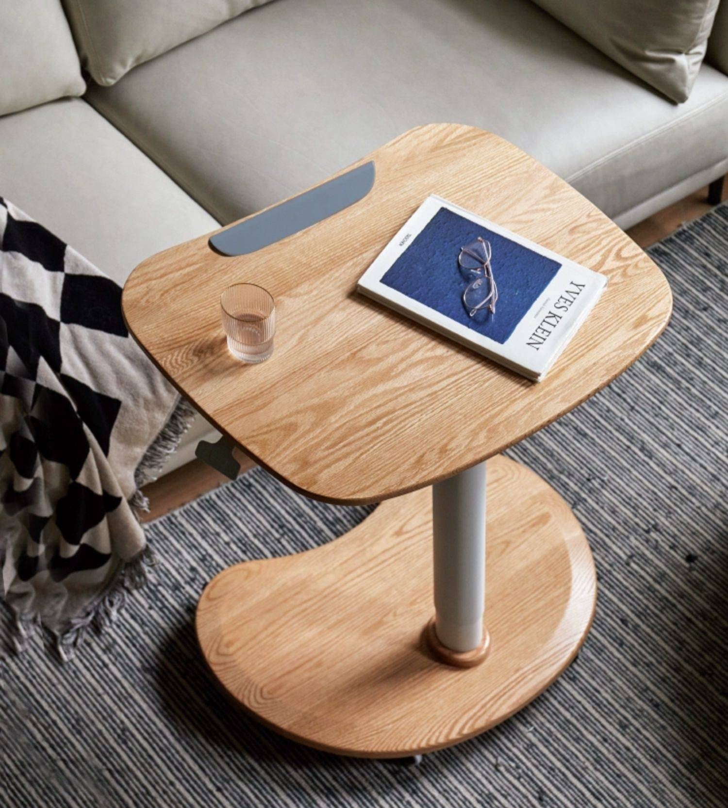 Oak Solid Wood Mobile Standing Desk