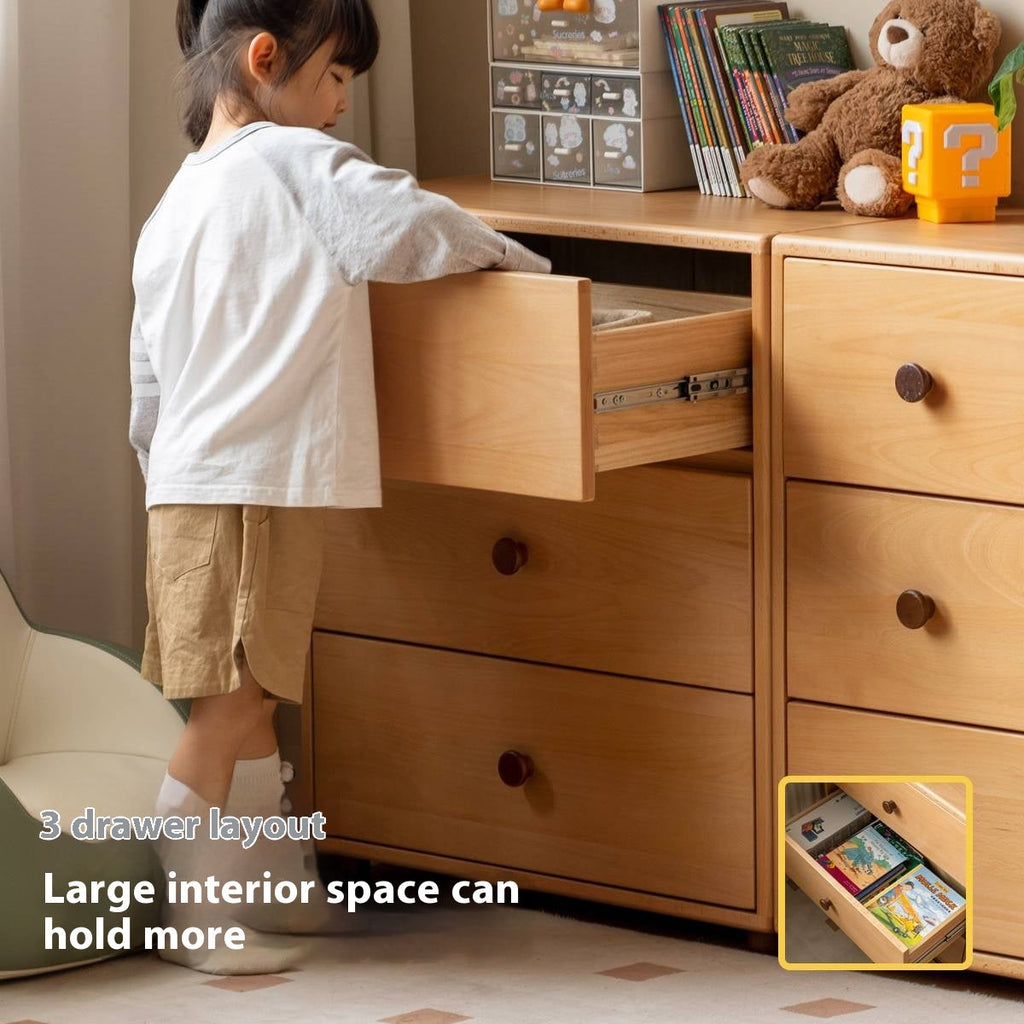 Beech Solid Wood Children's Bucket Cabinet