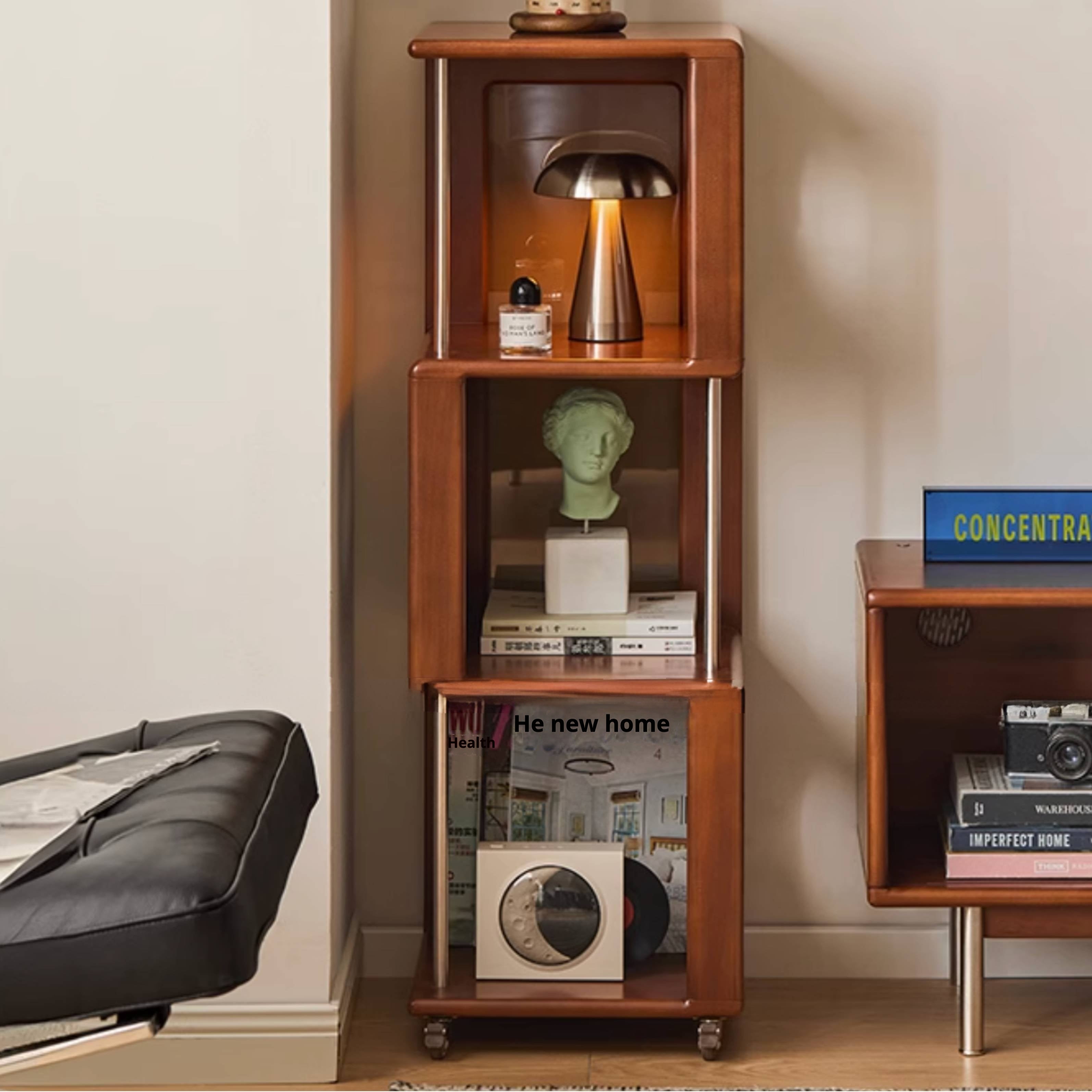 Poplar Solid Wood Antique Style Bookshelf