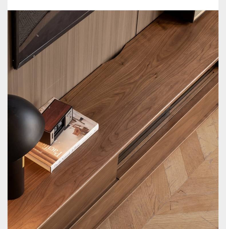 Black Walnut Solid Wood TV Stand