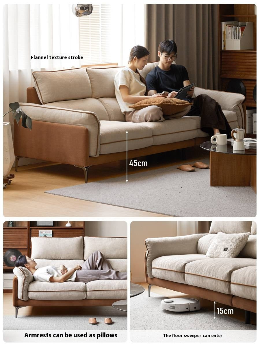 Pine Modern Style High Back Sofa