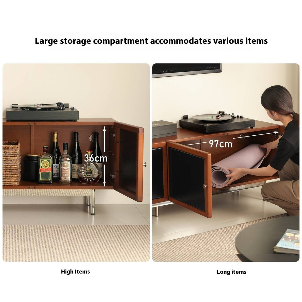 Poplar Solid Wood Bauhaus TV Stand