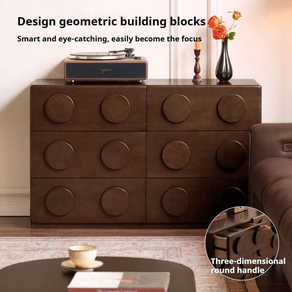 Poplar Solid Wood French Retro Style Bucket Cabinet