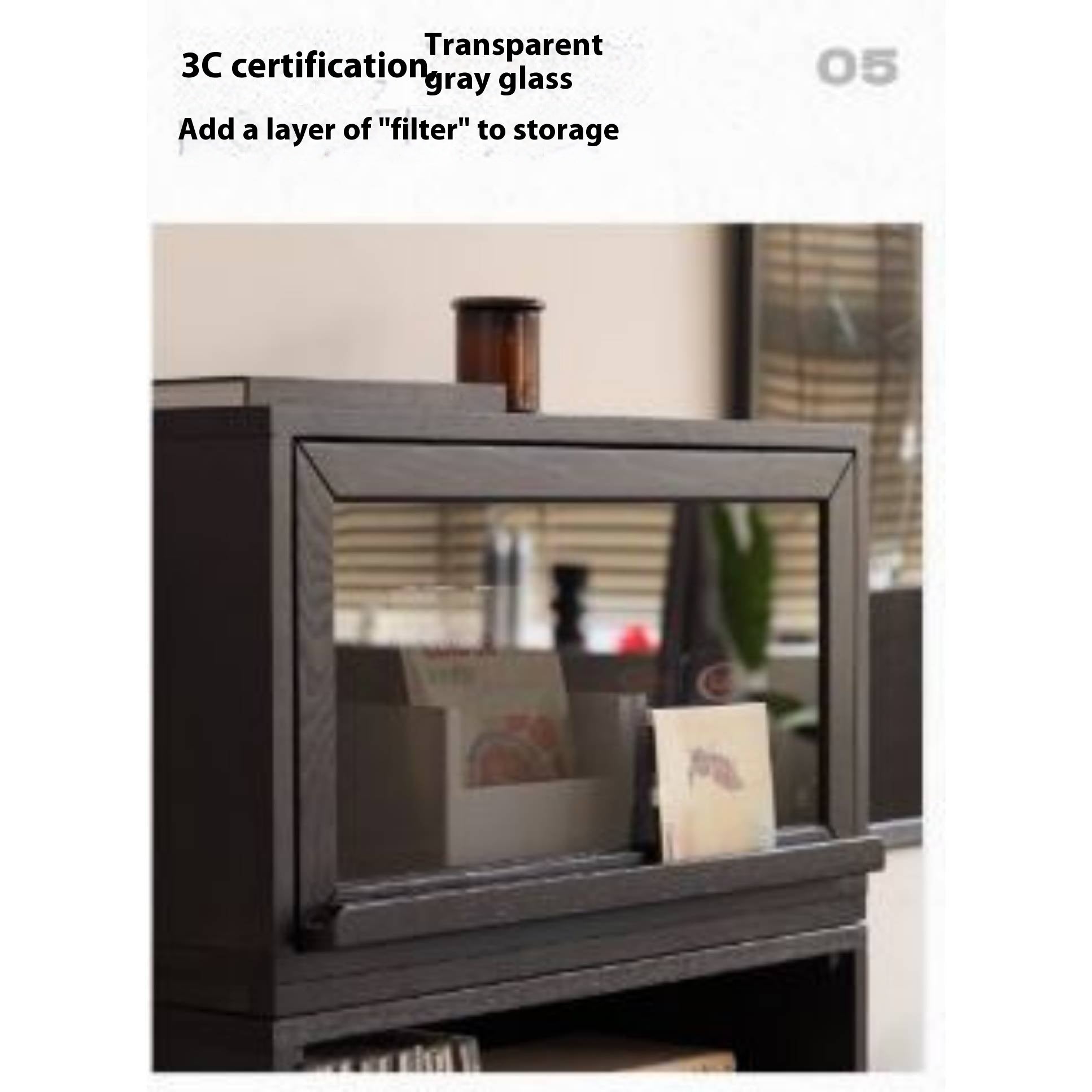 Oak Solid Wood TV Stand Combination Bookcase