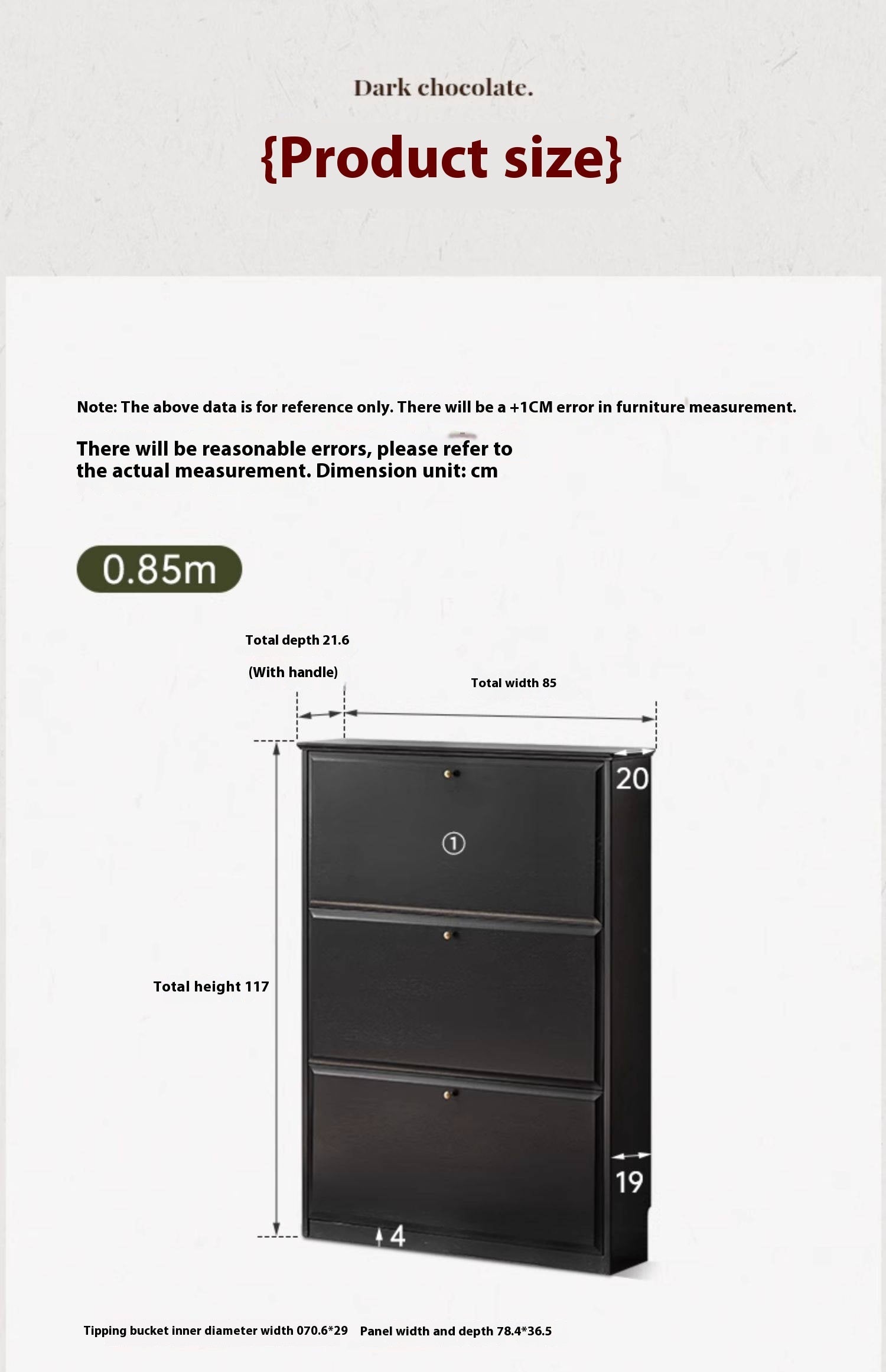 Oak Solid Wood American Retro Style Shoe Cabinet