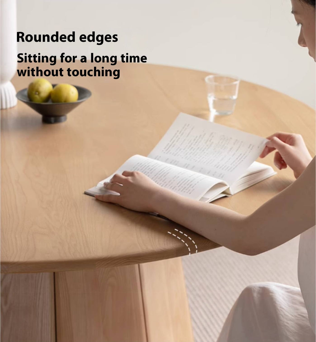 Ash Solid Wood Round Dining Table