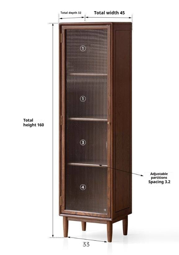 Oak Solid Wood Modern Side Cabinet