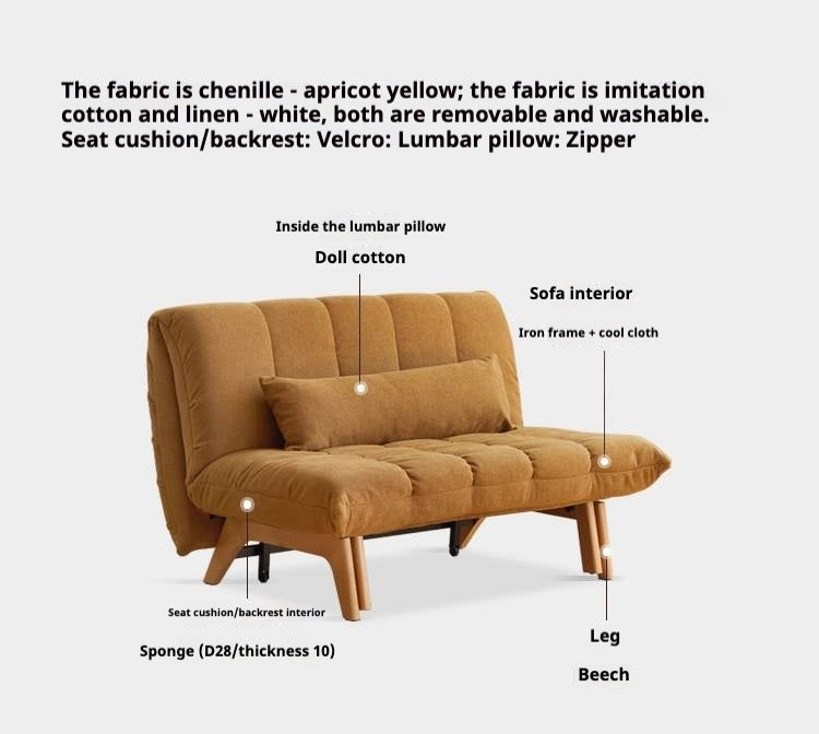 Retro Sitting and Sleeping Sofa