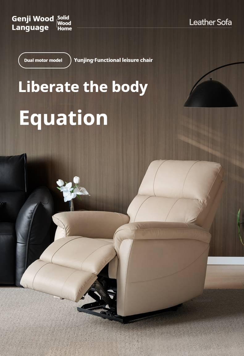 Leather Functional Recliner Electric Sofa