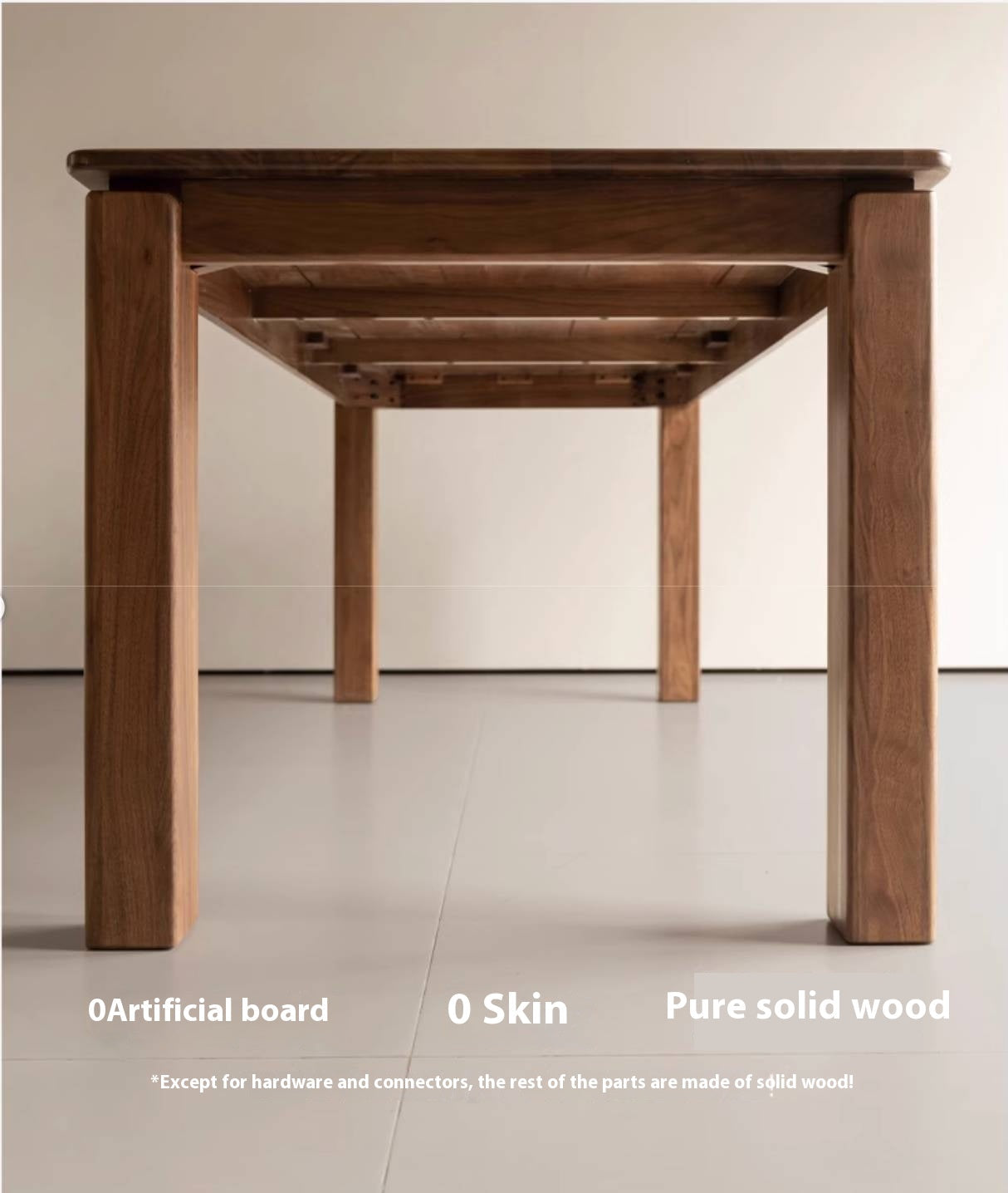 Black Walnut, Ash, Oak Solid Wood Large Board Dining Table