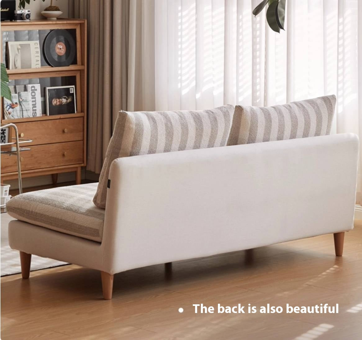 Beech, Fabric Cotton And Linen Sofa