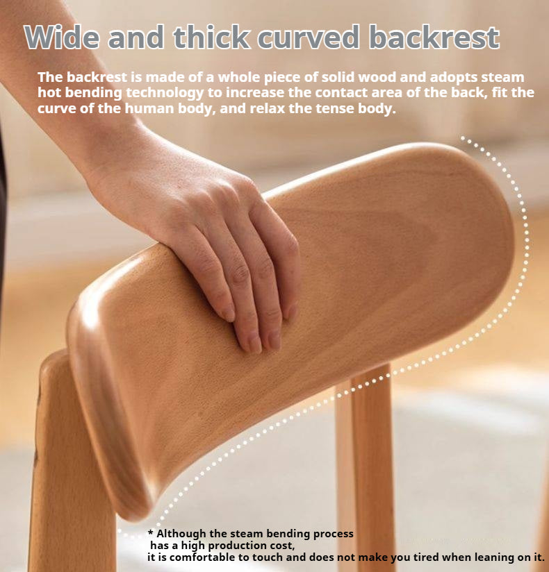 Beech, Oak Solid Wood Modern Dining Chairs