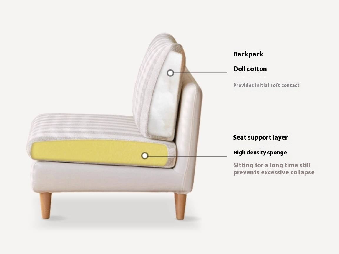 Beech, Fabric Cotton And Linen Sofa